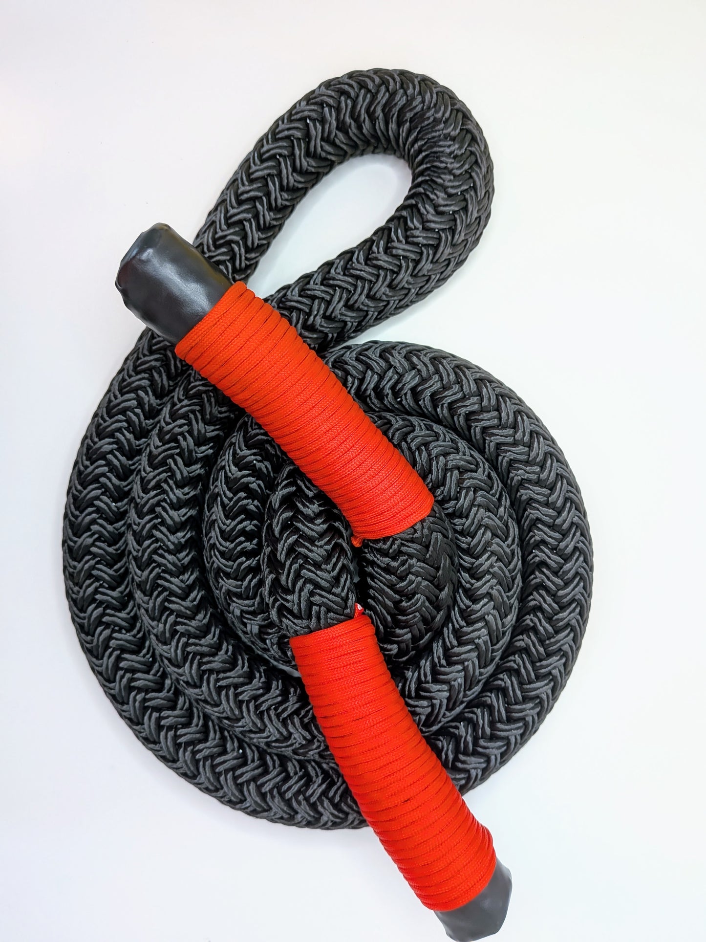 Elderberry Obsidian Black with Red Handles Heavy Rope Flow Rope Made in Canada