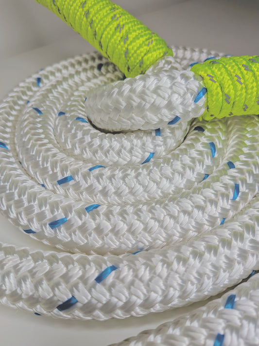 Elderberry Pulse White Heavy Rope Flow Rope with Slim Handles Made in Canada