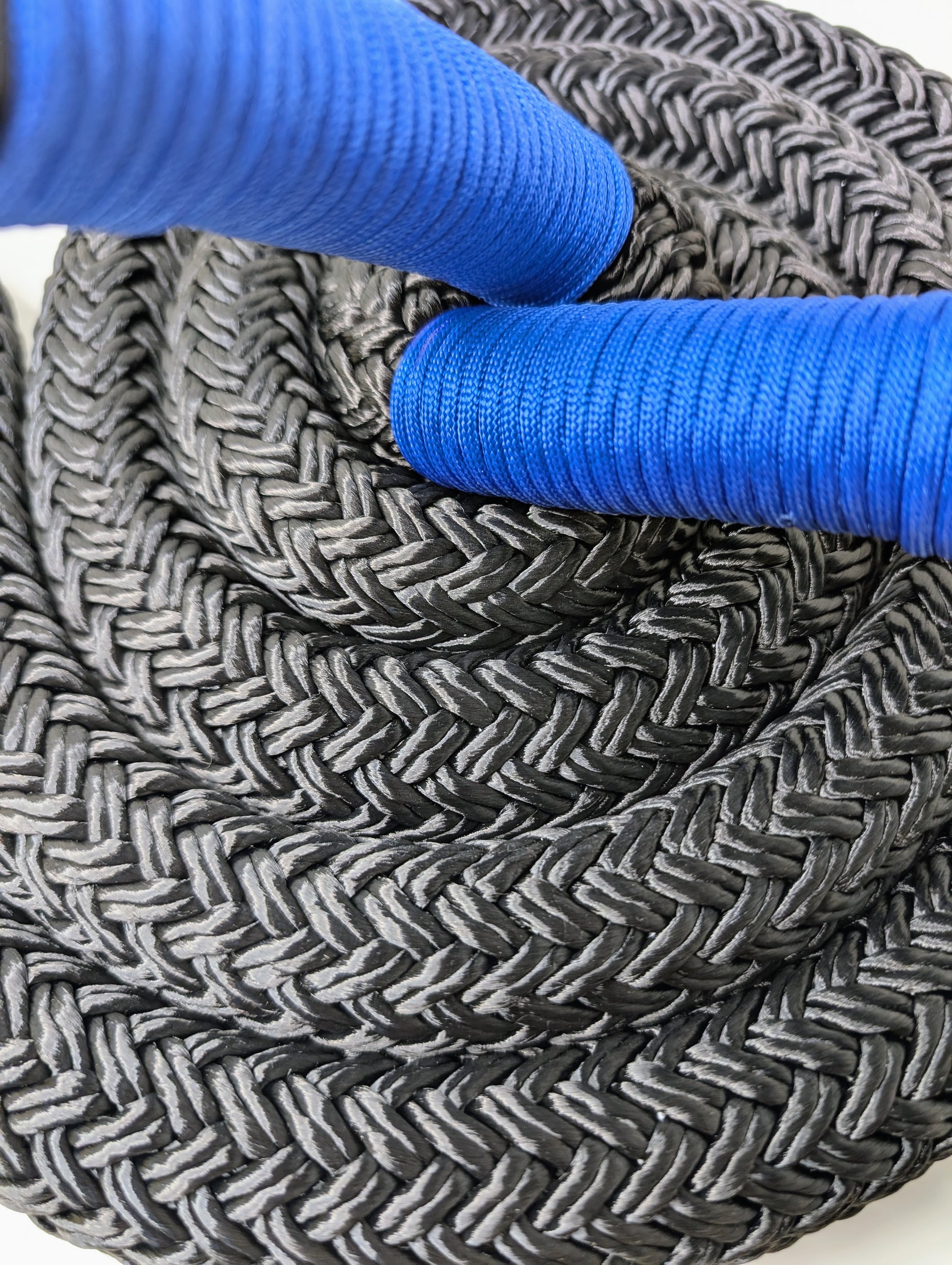 Obsidian Black with Blue Handles Heavy Rope Flow Rope Made in Canada