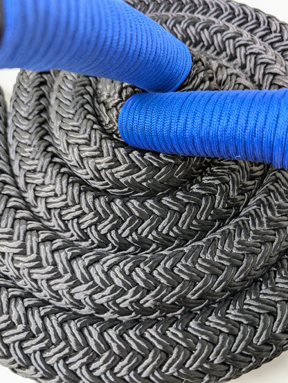 Obsidian Black with Blue Handles Heavy Rope Flow Rope Made in Canada