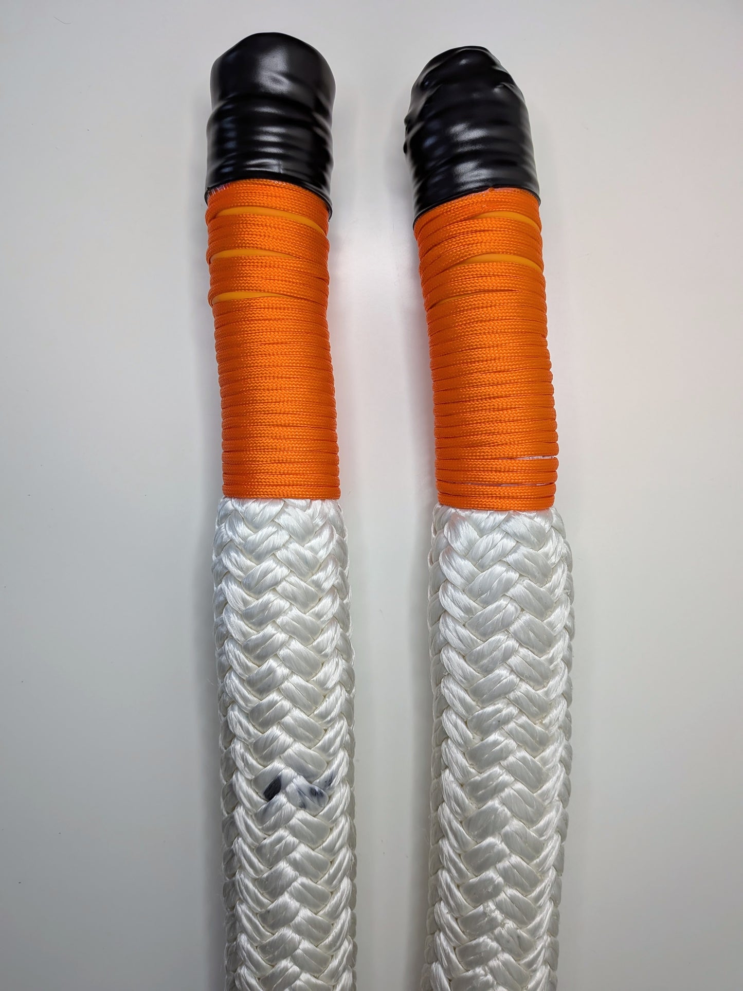 Titan White Heavy Flow Rope New Orange Handles View