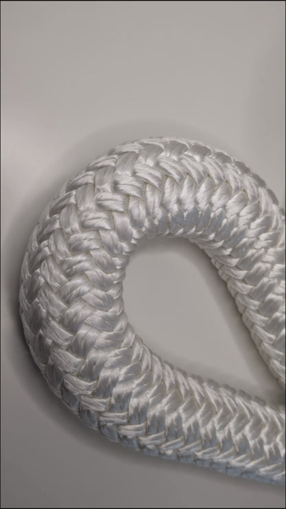 Video of the Elderberry Titan White Heavy Rope Flow Rope w/ Orange Handles Made in Canada
